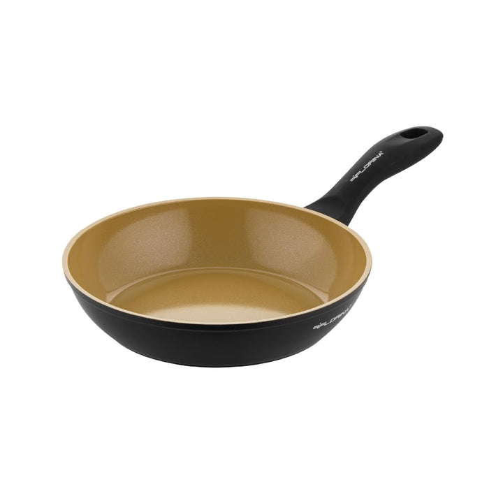 FLORINA AMVEGAN Aluminiumbratpfanne 24 cm I Hohe Haltbarkeit I Olivenöl-Keramikbeschichtung I Einfac