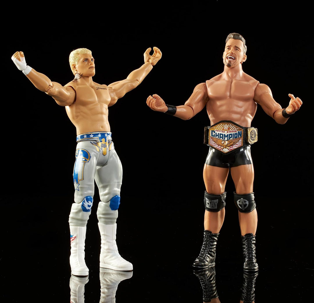 Mattel WWE Action Figure Battle Pack 2 Pack with Mattel WWE Championship Title Championship Showdown
