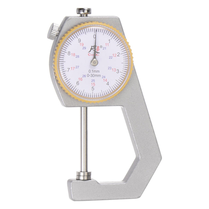 QUARKZMAN Zeiger-Dicken Messgerät 0-30mm | 0.01mm Mechanische Dicke Tester Gauge flachen Kopf für di
