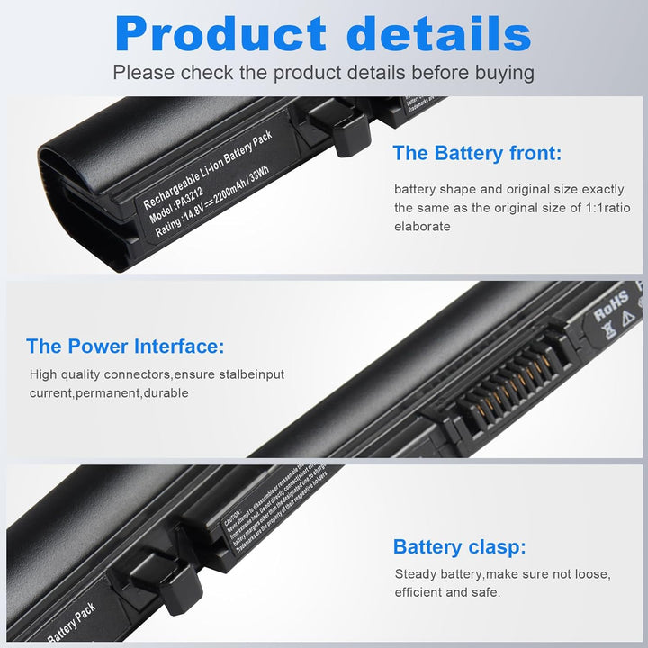 ASUNCELL Laptop-Batterie PA5212U-1BRS PABAS283 für Toshiba Tecra A40 A50 C40 C50 Z50 Toshiba Satelli