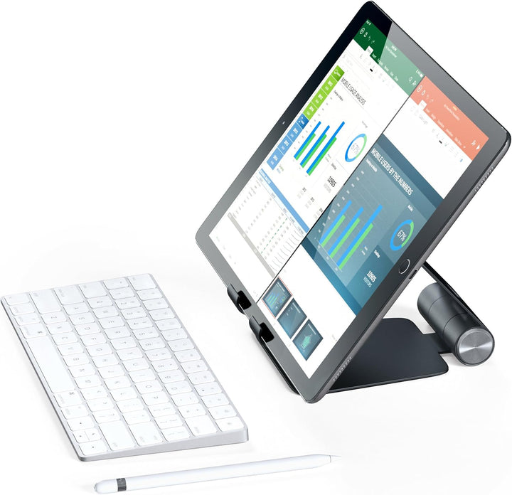 SATECHI R1 Faltbarer Tablet Ständer aus Aluminium, verstellbare & rutschfeste Handyhalterung für iPh