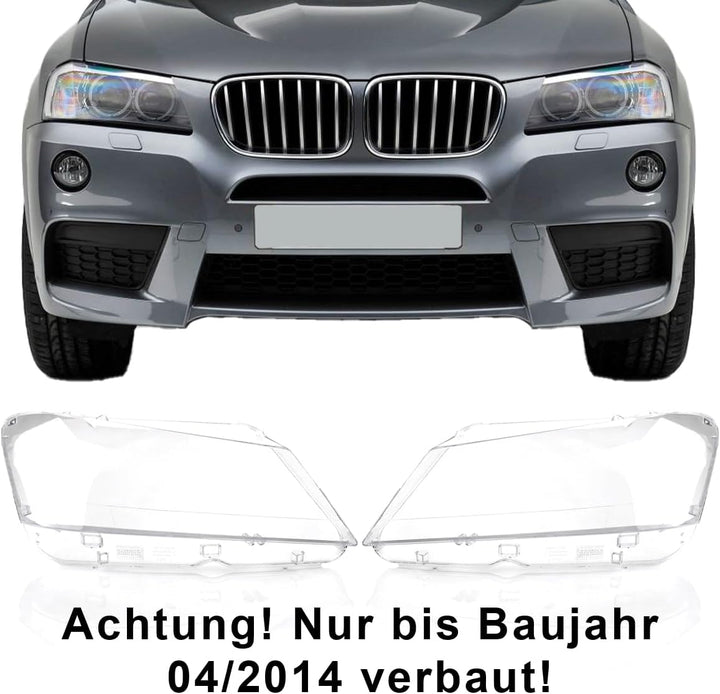 LST 2x Scheinwerferglas Streuscheibe Frontlicht Abdeckung Halogen Xenon links rechts Set kompatibel