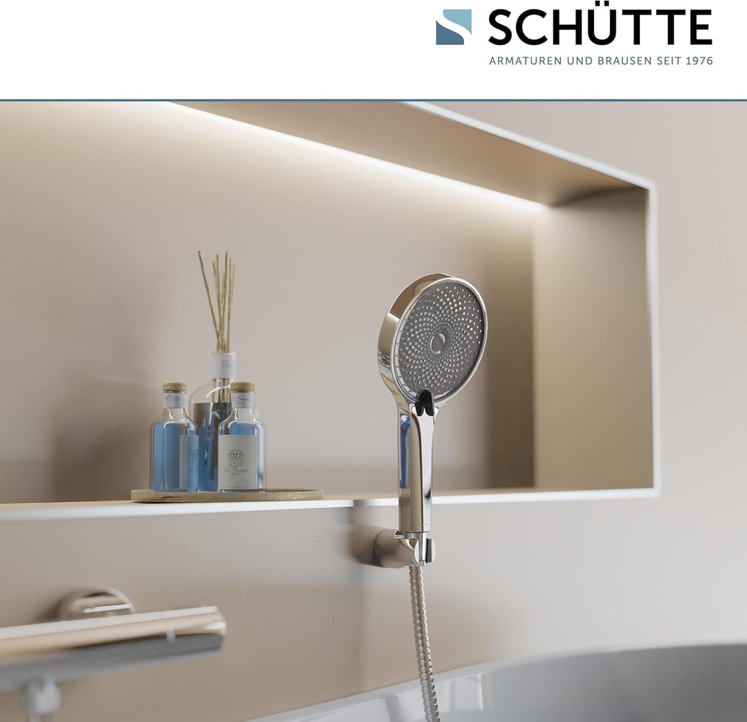 SCHÜTTE Handbrause SAMOA RAIN | Samtstrahl-Technologie | Duschkopf mit über 300 Düsen | 3 einstellba
