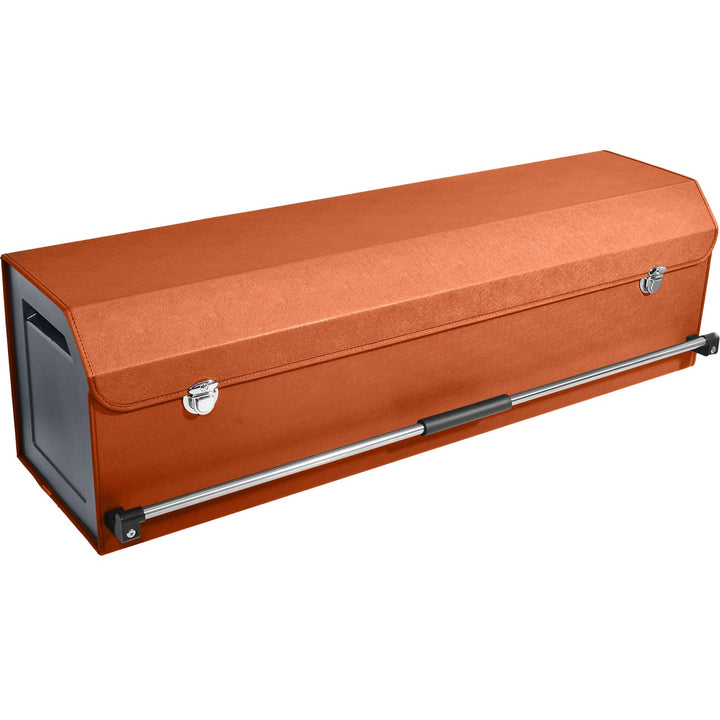 Gross XXL Auto Kofferraum Organizer mit Deckel – 90L Premium Leder, Stabler Griff, Multifunktional K
