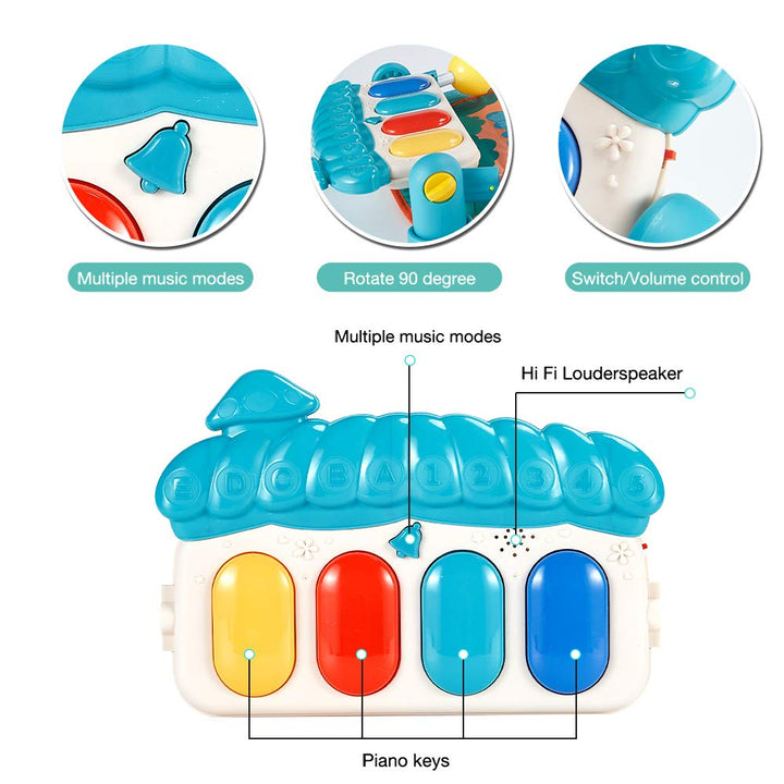 Eners Baby Gym Spielmatte Musikalische Aktivitätsmatte Piano Baby Play Gym Bauchzeit Gepolsterte Mat