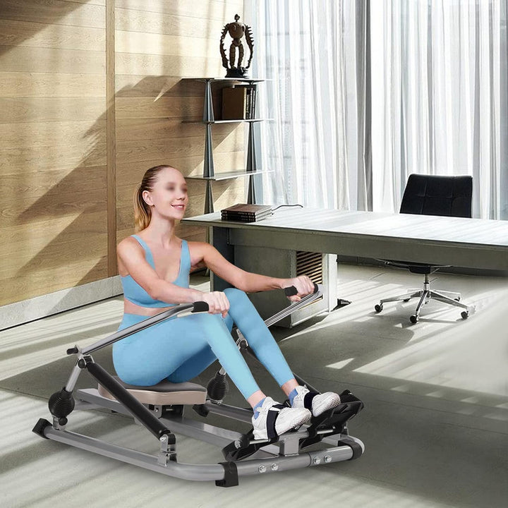 Rudergerät mit LCD Monitor, Klappbar Rudermaschine 106cm×66cm×10cm, Justierbare Rudermaschine mit We