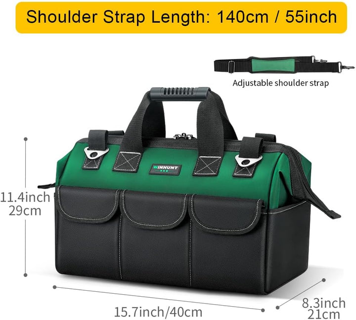 WINHUNT Werkzeugtasche, 16-Zoll Werkzeugtaschen Organizer, Werkzeug Aufbewahrungstasche mit weitem M
