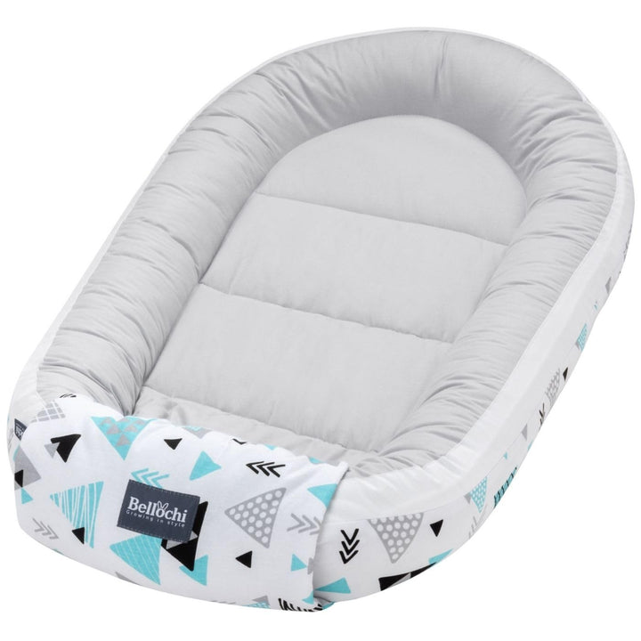 Bellochi Growing in style Premium Babynestchen Neugeborene - Nestchen Baby 90x60x12cm - 100% Baumwol