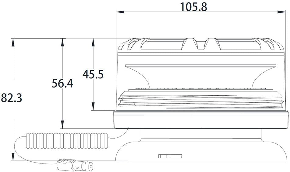 D-TECH 12/24V LED Warnlicht Stroboskoplicht Blinklichter Frontblitzer Rundumleuchte Amber Notlicht-L