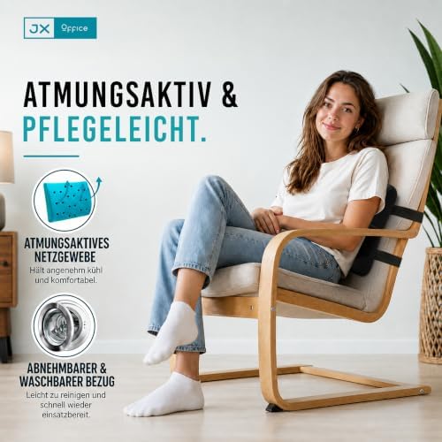 Rückenkissen – Ergonomische Lordosenstütze aus Memory Foam – Für mehr Sitzkomfort zuhause &amp; im Büro