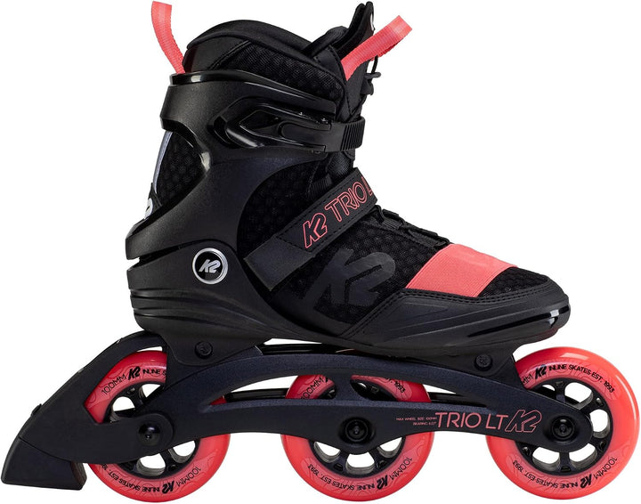 K2 Skates Unisex Inline Skates TRIO LT 100 SHORT CUFF, black - coral, 30F0128 EU: 40 (UK: 6.5 / US: