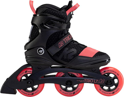 K2 Skates Unisex Inline Skates TRIO LT 100 SHORT CUFF, black - coral, 30F0128 EU: 39 (UK: 5.5 / US: