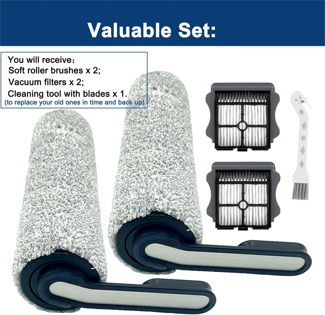 Ersatzbürstenrolle und HEPA-Filter für Tineco Floor One S5 Combo, Zubehör für Nass- und Trockensauge