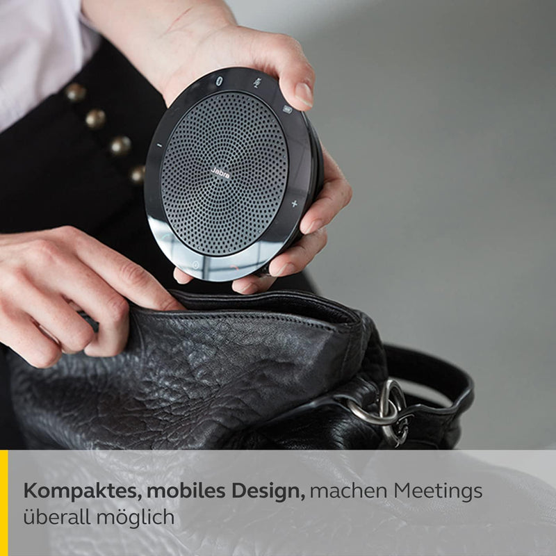 Jabra Speak 510 Lautsprecher — tragbarer Bluetooth-Lautsprecher, Konferenzlautsprecher — Anschluss a