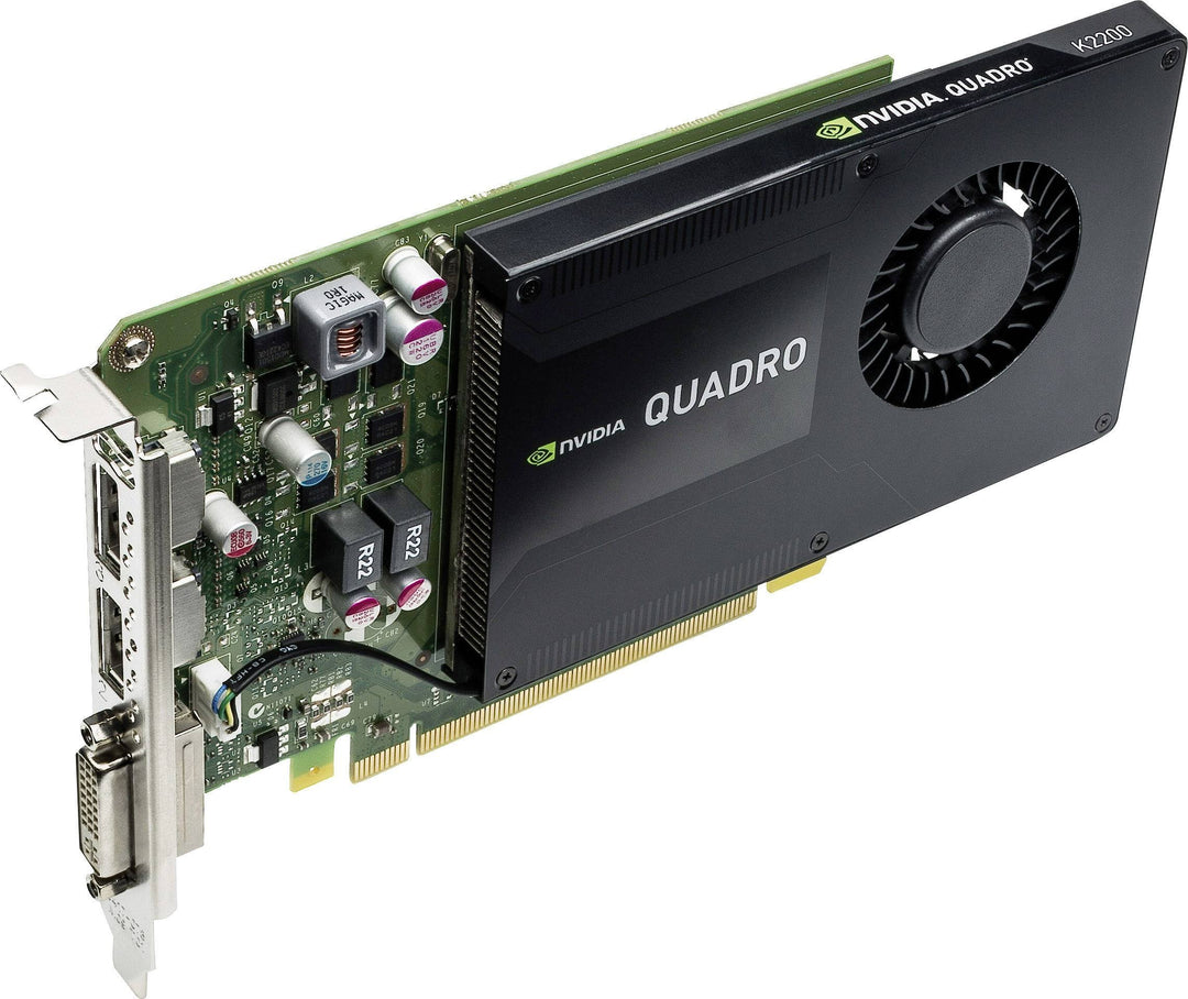 PNY NVIDIA QUADRO K2200 professionelle Grafikkarte 4 GB GDDR5 PCI-Express 4K 2 x DP + DVI (VCQK2200-