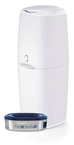 Angelcare Windeleimer Classic XL | komfortabel | Nachfüllkassette mit optimalen Geruchsschutz | 7-sc