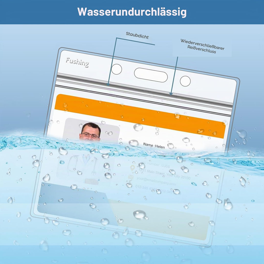 Ausweishülle Mit Band,Fushing 20 Stück Lanyards Schlüsselbänder Ausweishülle Namensschilder Mit Schl