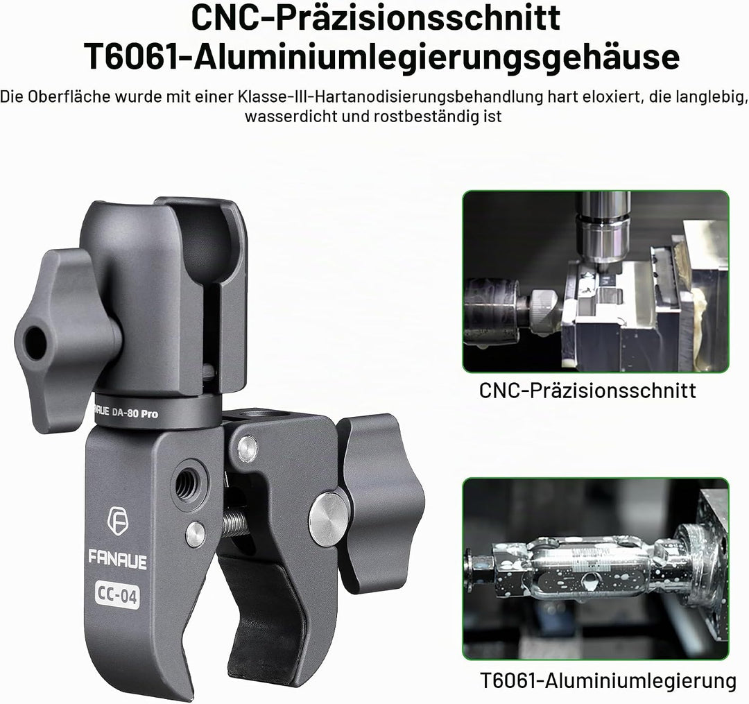FANAUE Single Socket Arm with Handlebar Base Mount Strong Rod Clamp Compatible with RAM Mounts 1 Inc