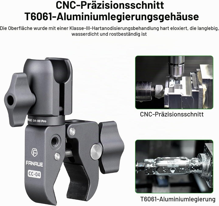 FANAUE Single Socket Arm with Handlebar Base Mount Strong Rod Clamp Compatible with RAM Mounts 1 Inc