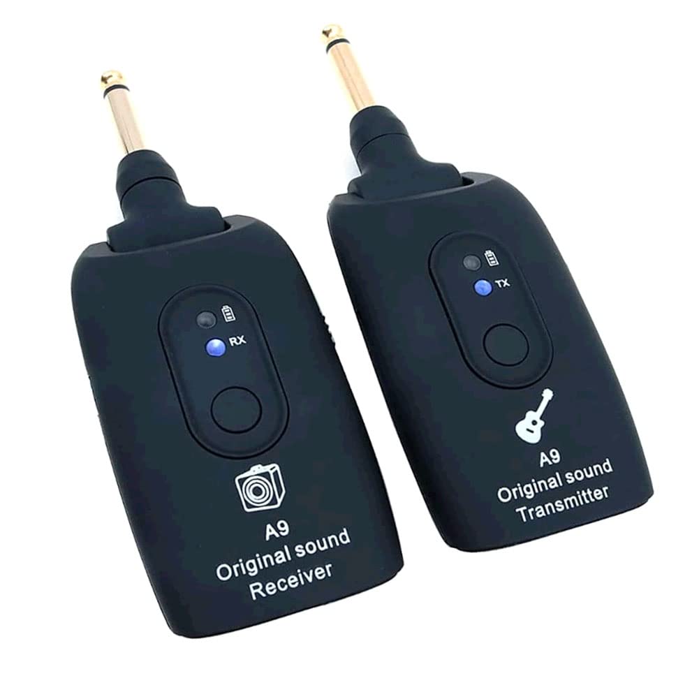 Alnicov A9 Guitar Wireless System 2.4GHz Wireless Guitar Transmitter und Receiver für E-Gitarre Bass