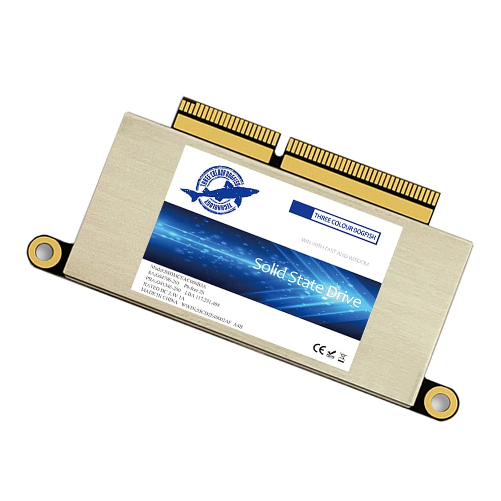 Dogfish 256GB SSD für MacBook Pro A1708 M.2 NVMe PCIe Gen3x4, interne Solid State Drive Upgrade für