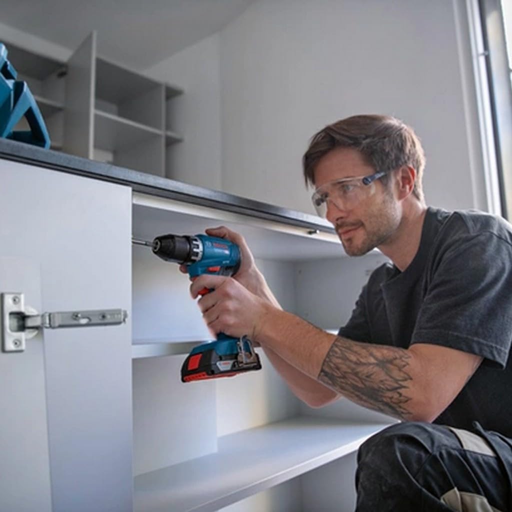 Bosch Professional 18V System Akku Bohrschrauber GSR 18V-45 (Drehzahl 1.900 min-¹, inkl. 3x 4.0Ah Pr