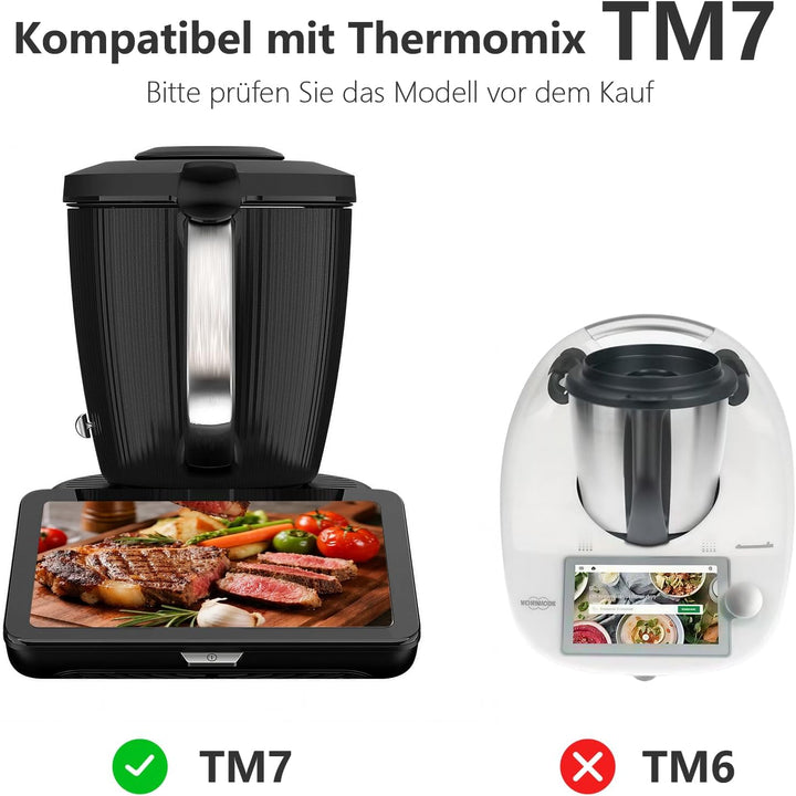 OMOTON für Vorwerk Thermomix TM7 für Panzerglas, Full Screen Automatische Installation 9H Folie, Ant