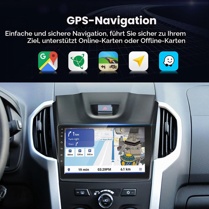 EZoneTronics Android 10.1 für Isuzu D-MAX 2012-2018, MU-X 2013-2017 Autoradio Stereo 9-Zoll-kapaziti