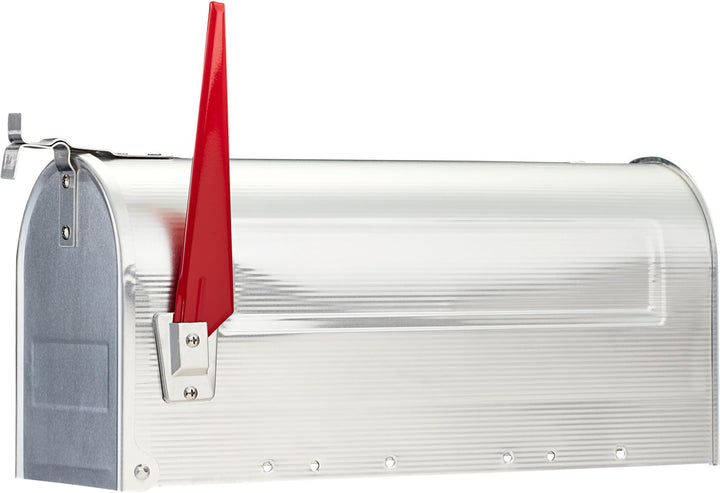 Burg-Wächter U.S. Mailbox mit schwenkbarer Fahne, Aluminium, 892 ALU, Aluminium Mailbox Aluminium Bl