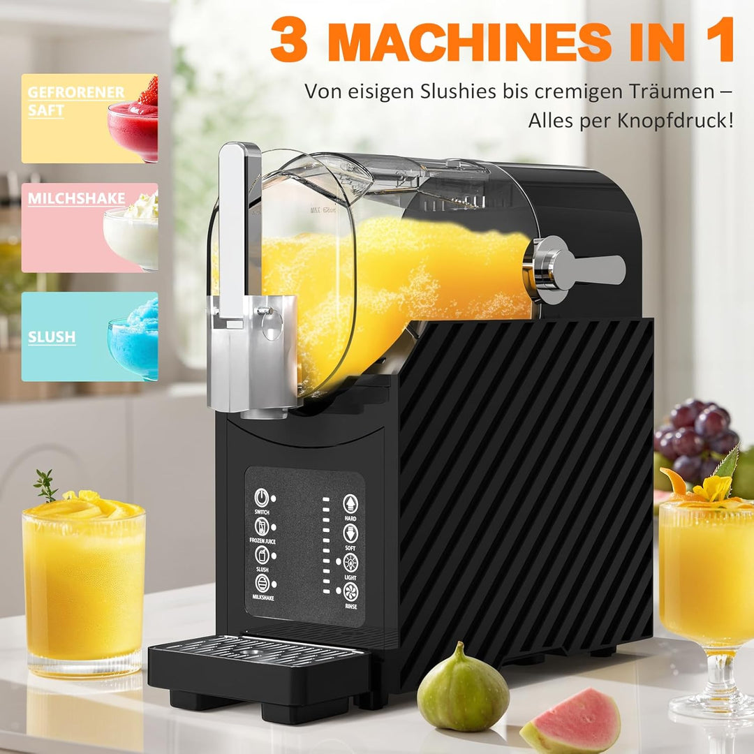2,5L Slush Maschine, 3-in-1 Slushie Maschine für zu Hause, 3 voreingestellte Programme für Slushie,