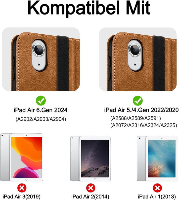 HOLIMET Hülle für Neu iPad Air 2024 11 Zoll, iPad Air 6/5/4 (2024/2022/2020) 10,9Zoll mit Stifthalte
