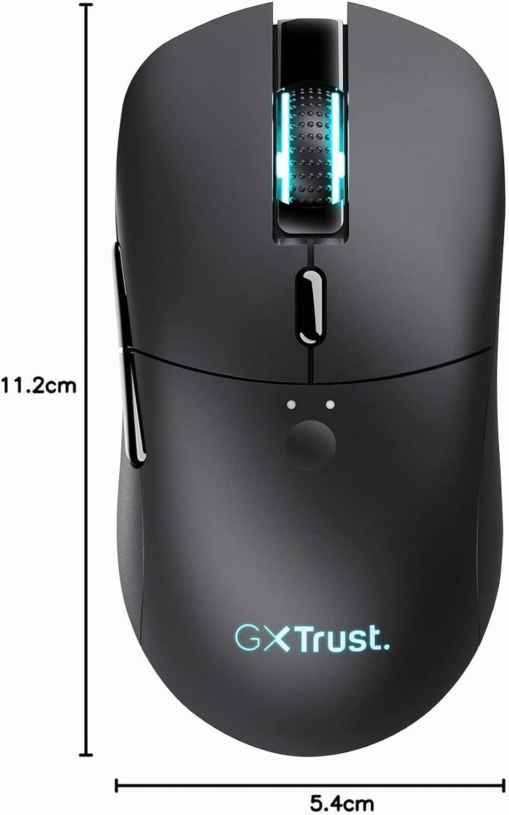 Trust Gaming GXT 980 Redex Wiederaufladbare Kabellose Gaming-Maus, 200-10.000 DPI, Geringer Latenz,