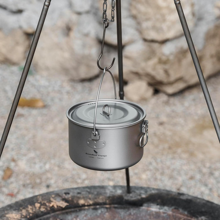 Boundless Voyage Camping Titan Hängetopf mit klappbarem Griff Picknick Wandern grosse Kapazität Wass