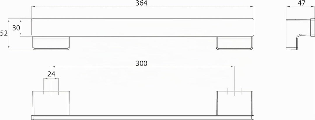 Emco Cue Wannengriff aus Metall, markant geformter Badewannengriff zum Kleben oder Schrauben, hochwe