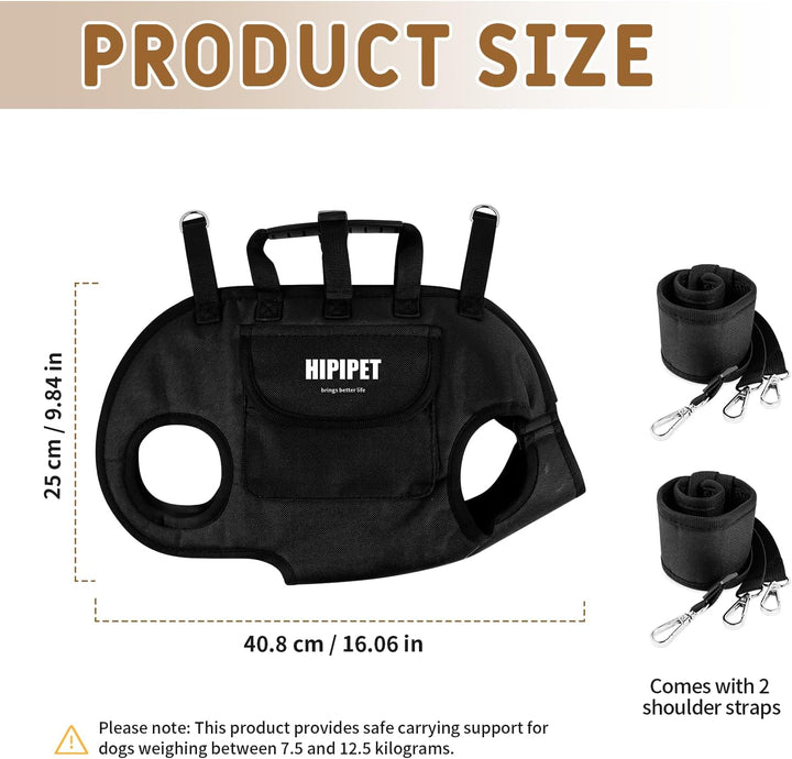 Hundetragetasche, Tragehilfe Hund Hundetragerucksack 2 in 1 Schulter und Rucksack, Verstellbare Trag