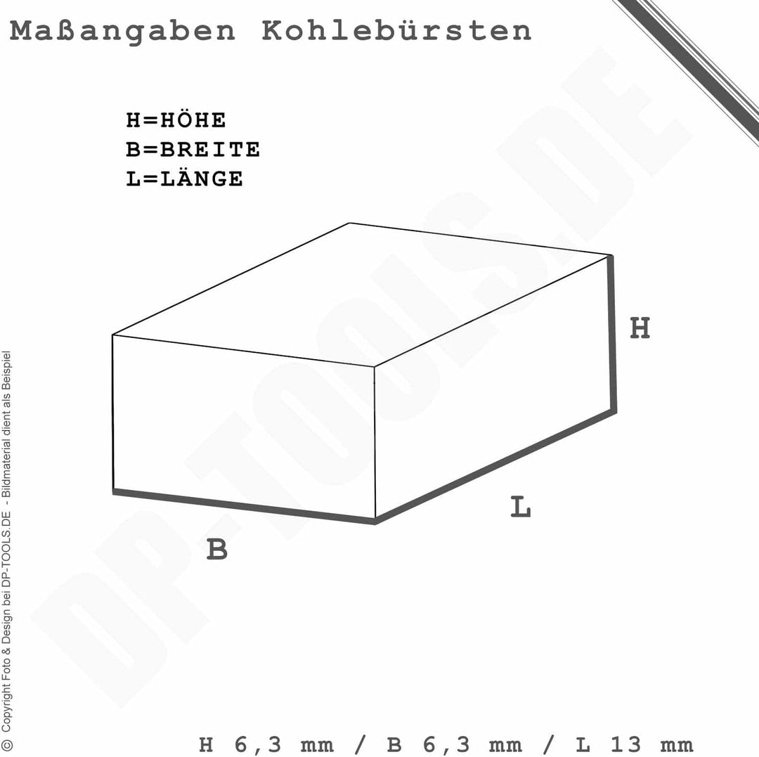 Kohlebürsten Kohlen für BLACK&DECKER KW 715 6,3x6,3mm 915068-01 2Stück
