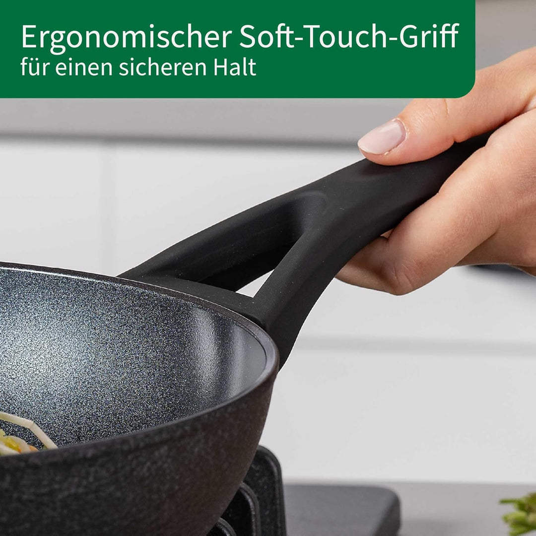 FACKELMANN Chefkoch trifft Keramik-Wokpfanne Hamburg Ø 28 cm – Hochwertige Antihaftbeschichtung, Erg