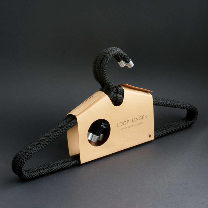Peppermint Products Hanger | 3er Set Textil Design KLEIDERBÜGEL aus Seil | Rutschfester Designer-Büg