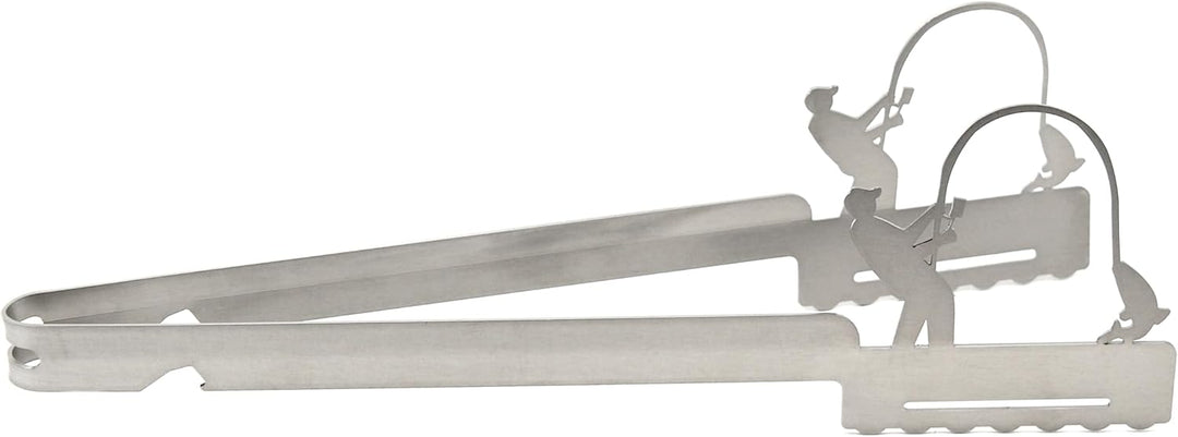 Grillzange Motiv Angler, spülmaschinengeeignet, Geschenkidee, Männergeschenk, Geschenk für Angler
