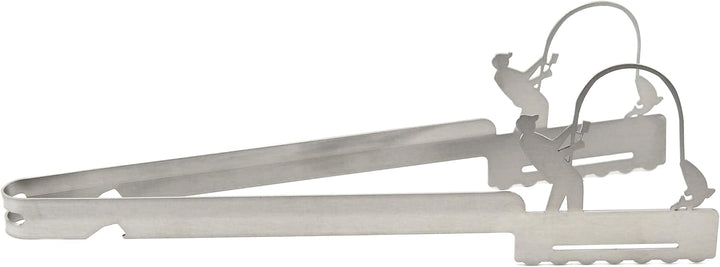 Grillzange Motiv Angler, spülmaschinengeeignet, Geschenkidee, Männergeschenk, Geschenk für Angler