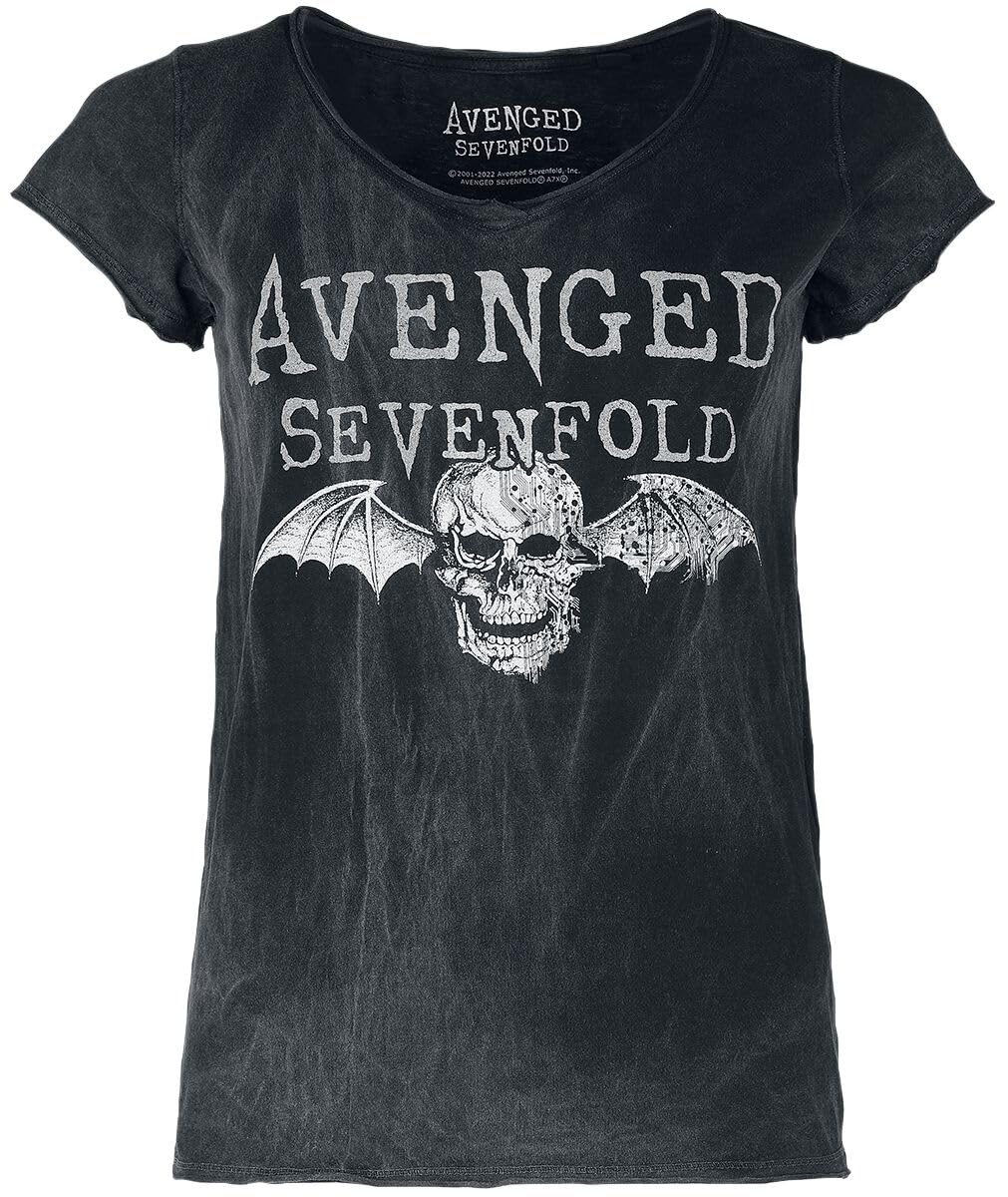 Avenged Sevenfold Deathbat Frauen T-Shirt schwarz Band-Merch, Bands L Schwarz, L Schwarz