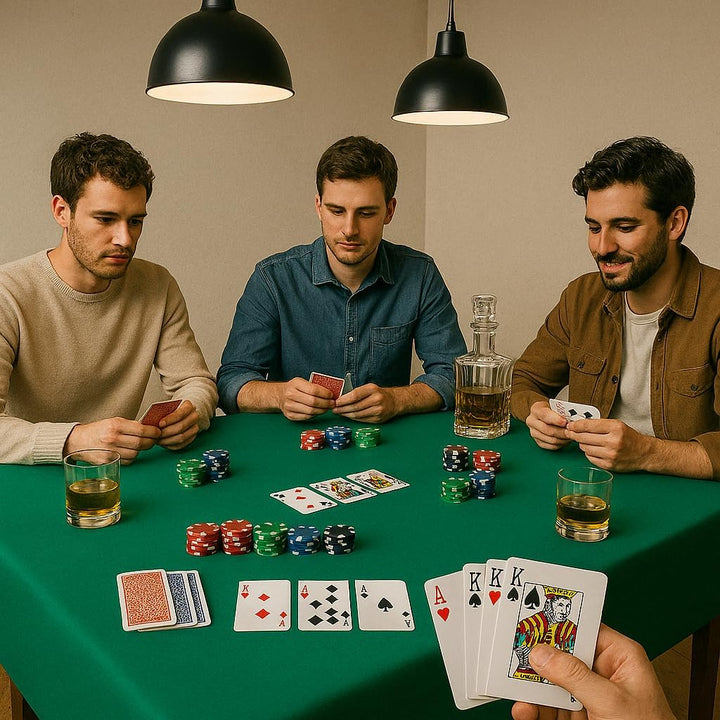 Byour3 - Grünes Tischspieltuch - Quadratische oder rechteckige Pokerkarten Buraco-Turnier Weihnachts