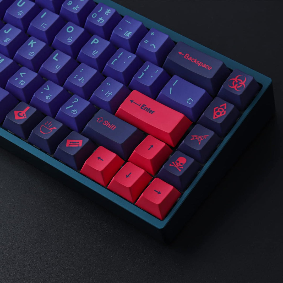 Sunzit PBT Keycaps, 159 Tasten Cherry Profile Dye Sublimation Laser Keycap mit 7U Leertaste Geeignet