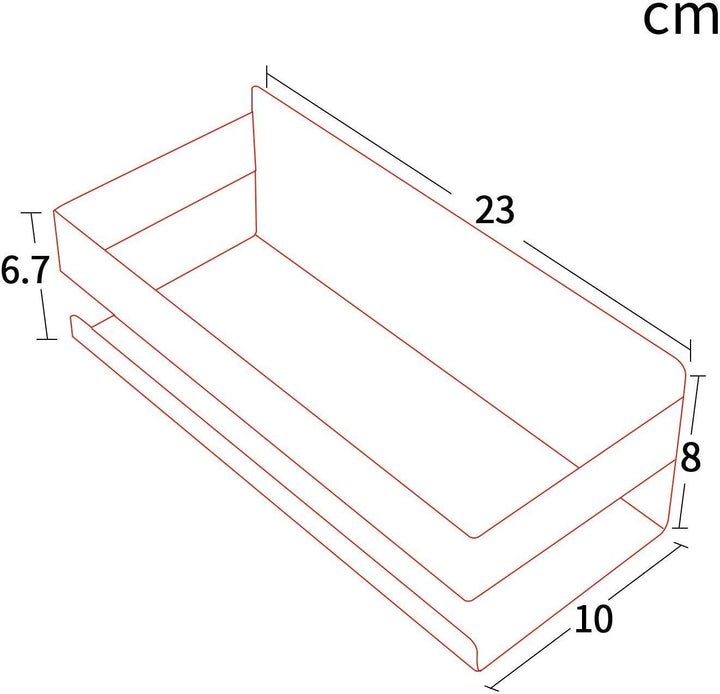 ZUNTO Badezimmerregal Selbstklebend - Duschregal Edelstahl 23x10x8 cm, Wandorganizer für Dusche, Ohn