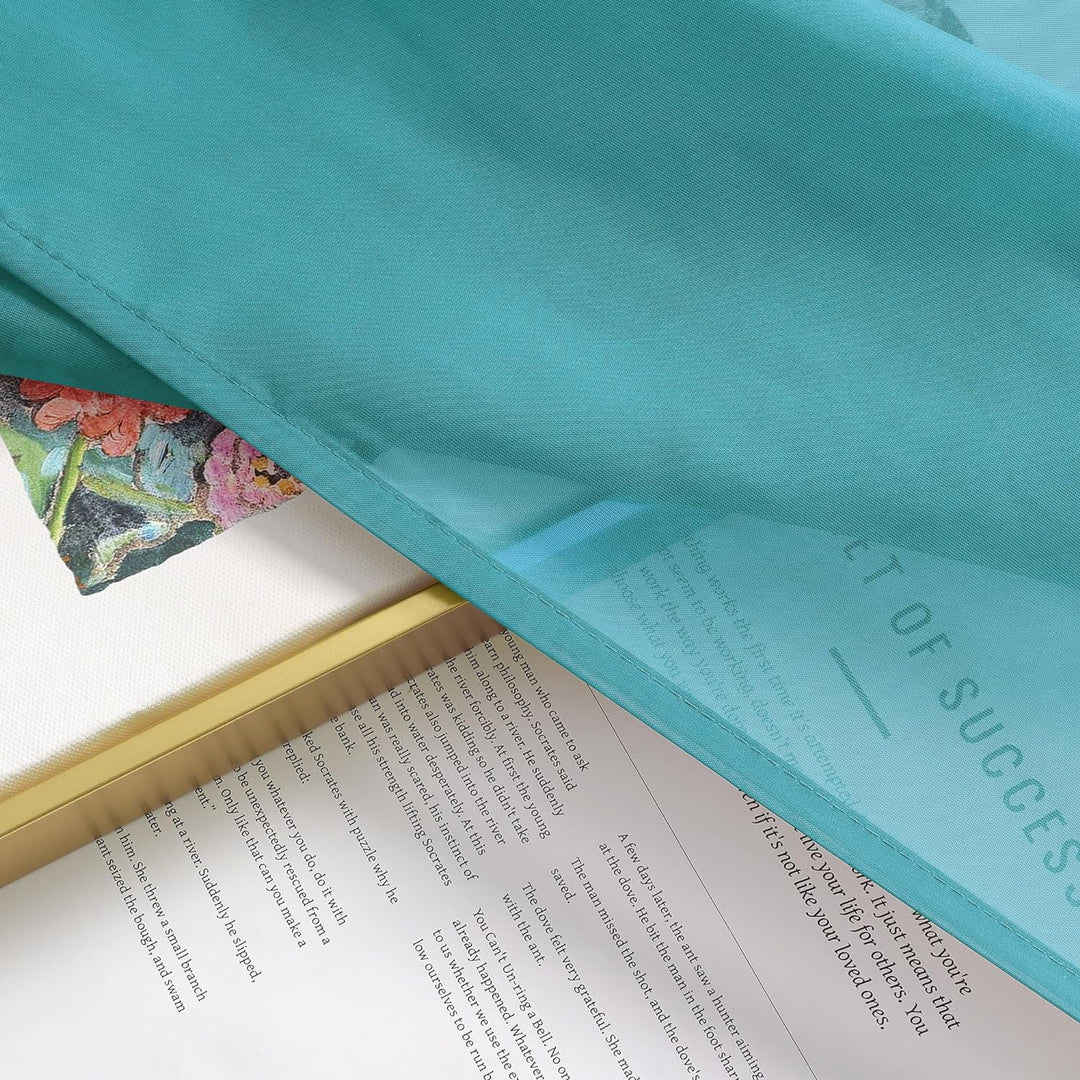 Yujiao Mao Uni Farbe Voile Freihandbogen Schals Querbehang Deko Gardinen Aqua BxL 140X600cm BxL 140X