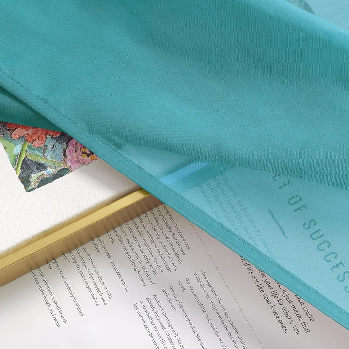 Yujiao Mao Uni Farbe Voile Freihandbogen Schals Querbehang Deko Gardinen Aqua BxL 140X600cm BxL 140X