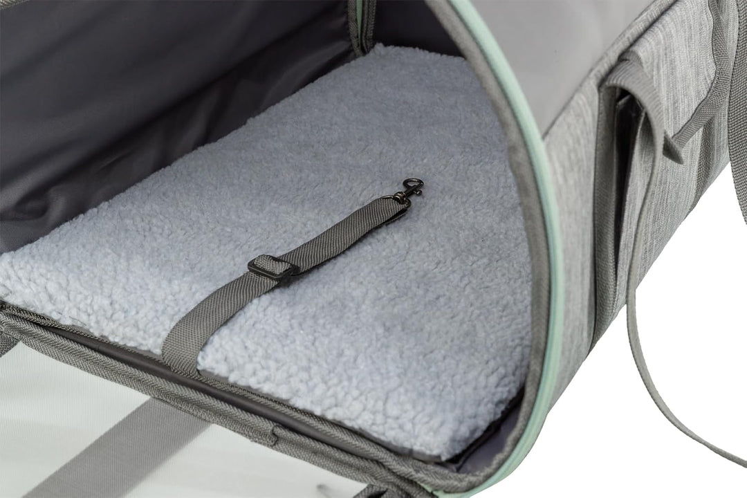 TRIXIE Transporttasche Dillon für Hunde in grau – luftige Tragetasche zum Transportieren deines Vier