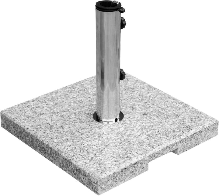 anndora Sonnenschirmständer Granit 20kg hellgrau poliert 20kg hellgrau eckig, 20kg hellgrau eckig