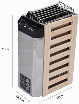 Saunaofen, 3,6 KW, Interne Steuerung, Temperaturverstellbar, Elektrischer Saunaofen aus Edelstahl, N