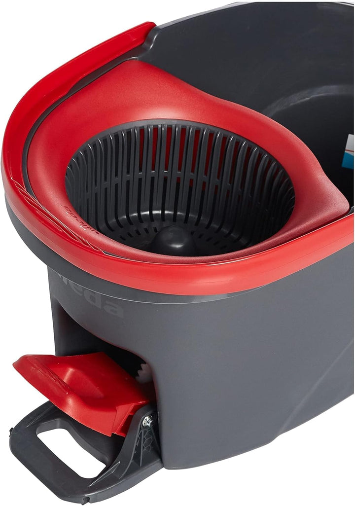 Vileda Easy Wring, Clean Spin Mop und Eimer Set mit Fusspedal, Teleskopstiel 85-123 cm, Bodenwischer
